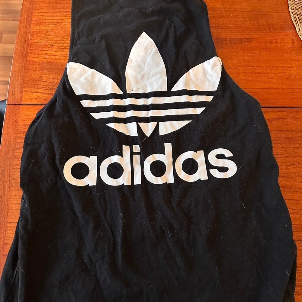Adidas Black and White Muscle Tee